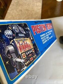 Vintage Battery Operated Piston Robot Made In Japan MIB works SH