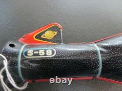 Vintage Battery Operated S 58 Space Gun T. N Mark Litho Tin Toy, Japan