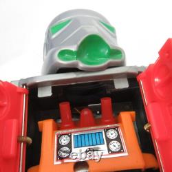 Vintage Battery Operated Silver Warrior Space Robot Toy in Box Hong Kong