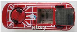 Vintage Battery Operated Space Ship M/NM Tin in VG Box. Lights! Action! Sound