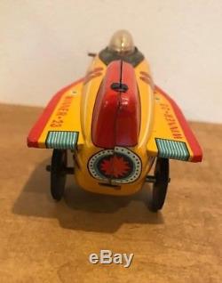 Vintage Battery Operated Tin Rocket Toy Winner 23 Rare KDD