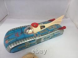 Vintage Battery Opperated Space Vehicle Tin Toy M-235