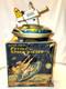 Vintage Box Tin Plate Battery Toy Aoshin Op Flying Space Saucer Asc Japan 1950