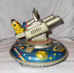 Vintage Box Tin Plate Battery Toy Aoshin Op Flying Space Saucer Asc Japan 1950 Vintage Box Tin Plate Battery Toy Aoshin Op Flying Space Saucer Asc Japan 1950