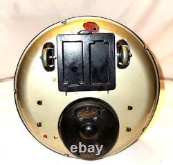 Vintage Box Tin Plate Battery Toy Aoshin Op Flying Space Saucer Asc Japan 1950