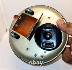 Vintage Box Tin Plate Battery Toy Aoshin Op Flying Space Saucer Asc Japan 1950
