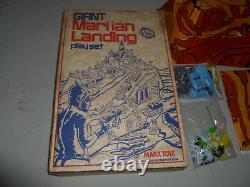 Vintage Boxed Marx Giant Martian Landing Play Set Complete Rare 1977 Alien Space