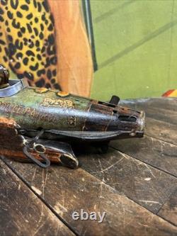 Vintage C. 1940 Marx Buck Rogers Rocket Police Patrol Wind Up Space Patina Decor