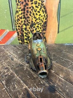 Vintage C. 1940 Marx Buck Rogers Rocket Police Patrol Wind Up Space Patina Decor