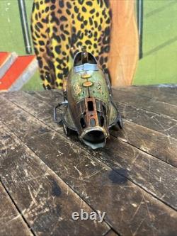 Vintage C. 1940 Marx Buck Rogers Rocket Police Patrol Wind Up Space Patina Decor