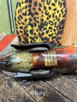 Vintage C. 1940 Marx Buck Rogers Rocket Police Patrol Wind Up Space Patina Decor
