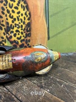 Vintage C. 1940 Marx Buck Rogers Rocket Police Patrol Wind Up Space Patina Decor