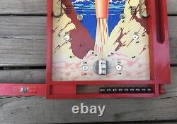Vintage Chad Valley Pinball Bagatelle Game Rocket Board Space Age 1950 England