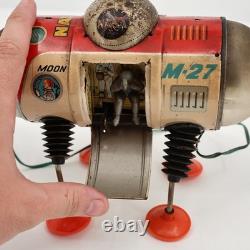 Vintage Cragstan Moon Explorer M-27 Tin Toy Japan Space Age Astronaut Battery Op