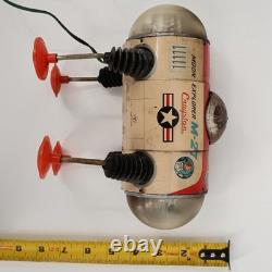 Vintage Cragstan Moon Explorer M-27 Tin Toy Japan Space Age Astronaut Battery Op