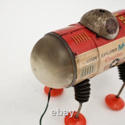 Vintage Cragstan Moon Explorer M-27 Tin Toy Japan Space Age Astronaut Battery Op