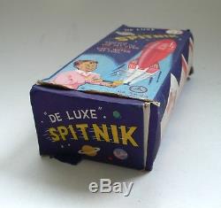 Vintage DELUXE SPITNIK Space Rocket Water Toy MIB 1960's Hong Kong