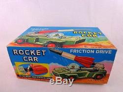 Vintage Empire Made Friction Drive Rocket Car Space Robot Toy Lincoln 1967 Rare