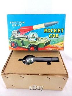 Vintage Empire Made Friction Drive Rocket Car Space Robot Toy Lincoln 1967 Rare