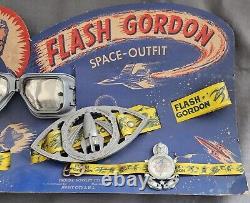Vintage Flash Gordon Space Outfit 1951 Esquire Novelty Rare Never Used On Card