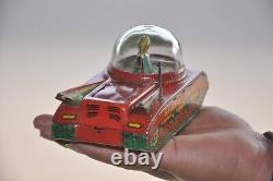 Vintage Friction Litho VTI Mark Space Tank Tin Toy, Japan