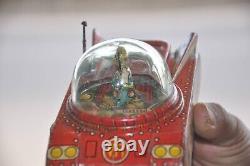 Vintage Friction Litho VTI Mark Space Tank Tin Toy, Japan
