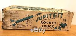 Vintage Friction Powered Jupiter Rocket Truck Louis & Marx & CO 1960 WithBox Rare