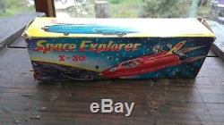 Vintage Friction toy Space Explorer X-30 1950's no 230 in original box, rare