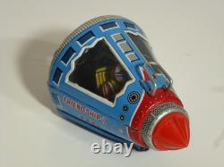 Vintage Friendship-7 tin space capsule, friction, Horikawa Japan 1960's, v clean