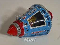 Vintage Friendship-7 tin space capsule, friction, Horikawa Japan 1960's, v clean