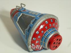 Vintage Friendship-7 tin space capsule, friction, Horikawa Japan 1960's, v clean