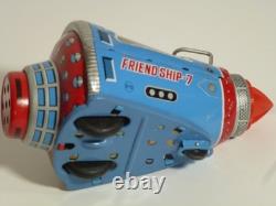 Vintage Friendship-7 tin space capsule, friction, Horikawa Japan 1960's, v clean
