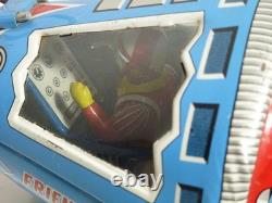 Vintage Friendship-7 tin space capsule, friction, Horikawa Japan 1960's, v clean