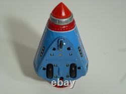 Vintage Friendship-7 tin space capsule, friction, Horikawa Japan 1960's, v clean