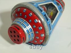 Vintage Friendship-7 tin space capsule, friction, Horikawa Japan 1960's, v clean