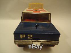 Vintage German Polar 2 Crawler Machine Battery Tin Toy Space Age Rover