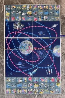 Vintage German Space Age Desk Game Devoted To Space Exploration 5 Rockets