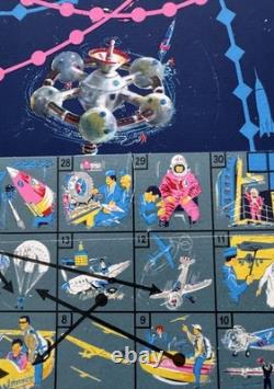 Vintage German Space Age Desk Game Devoted To Space Exploration 5 Rockets