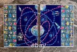 Vintage German Space Age Desk Game Devoted To Space Exploration 5 Rockets