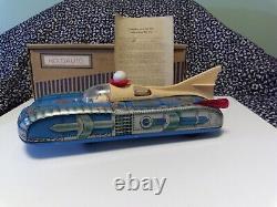 Vintage German Tin Litho Space Toy Vehicle Holdauto