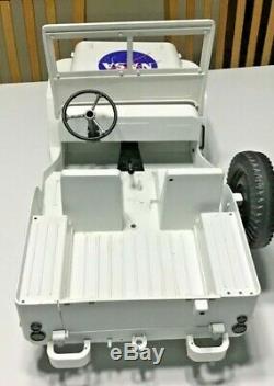 Vintage Gi Joe Hasbro 5 Star Jeep 7000 Custom Nasa White Jeep Space Jeep Nice