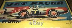 Vintage HTC Japan Tin Toy Friction Jet Racer Space Car Futuristic Works Boxed @@