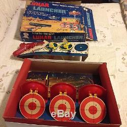 Vintage Hasbro Lunar Launcher Space Ship Triple Target Action Game In Box Rare