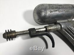Vintage Hiller Atom Ray Gun Water Pistol 1940s Metal Collectible UNTESTED