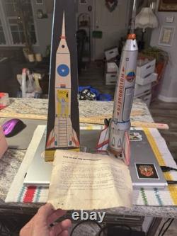 Vintage Holdraketa Tin Moon Rocket with Box & Instructions Hungary