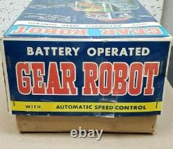 Vintage Horikawa 60s Gear Robot in Original Box Battery Operated 11.5 inches
