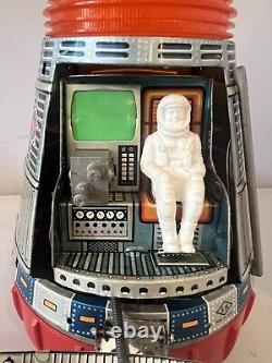 Vintage Horikawa Battery Operated Tin US NASA Space Capsule P-93/M-635, Rare