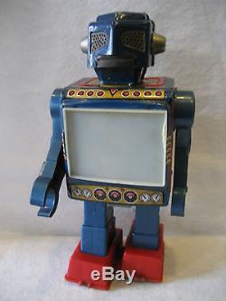 Vintage Horikawa Japan VIDEO ROBOT battery operated tin toy SPACE SCOUT original