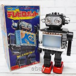 Vintage Horikawa New Television space Robot Tin Toy Black Battery Operated