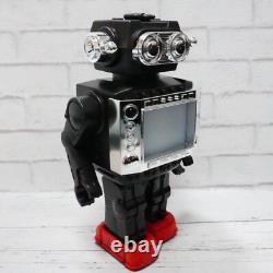 Vintage Horikawa New Television space Robot Tin Toy Black Battery Operated